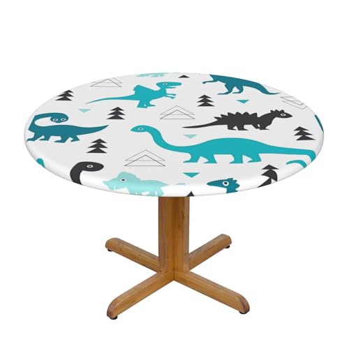 Runde Tischdecke, runde Tischdecke, bezaubernder Dinosaurier von Wratle