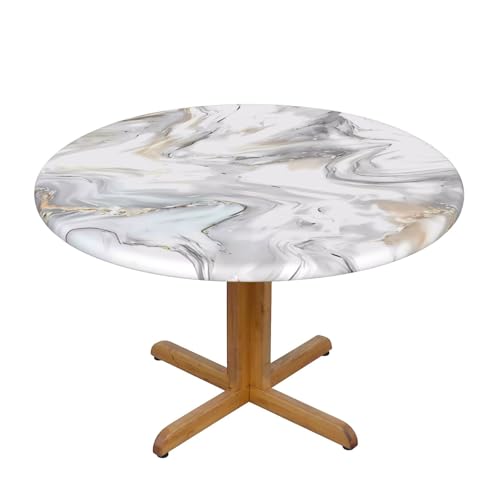 Wratle Runde Tischdecke, rund, Marmor, Gelb von Wratle
