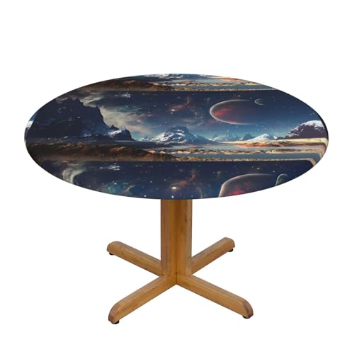 Wratle Runde Tischdecke, rund, Motiv: Alien Planet von Wratle