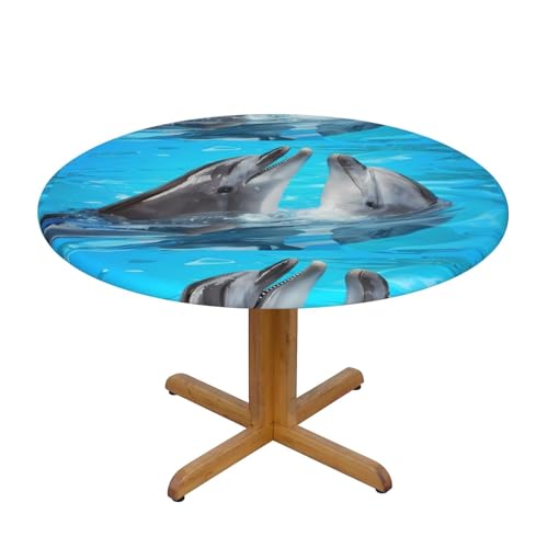 Wratle Runde Tischdecke, rund, Motiv: Delfin von Wratle