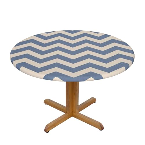 Wratle Runde Tischdecke, rund, gestreift, Blau / Beige von Wratle