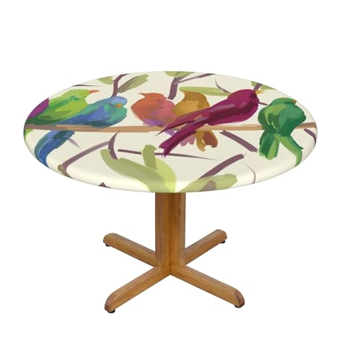 Wratle Runde Tischdecke, runde Tischdecke, Aquarell, Vogel von Wratle