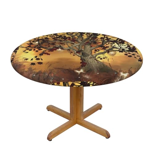 Wratle Runde Tischdecke, runde Tischdecke, Baum-Schmetterlinge von Wratle