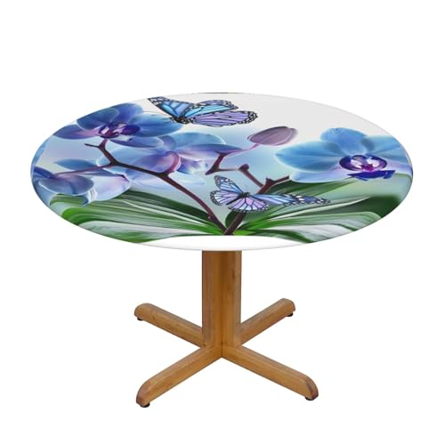 Wratle Runde Tischdecke, runde Tischdecke, Blume, Schmetterling, 1 Stück von Wratle