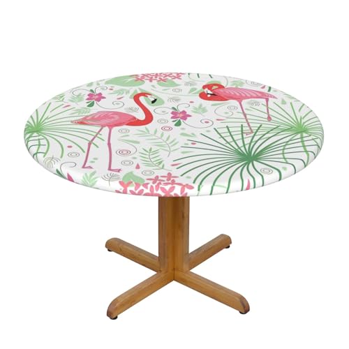 Wratle Runde Tischdecke, runde Tischdecke, Blumenmuster, Flamingo, Botanik von Wratle