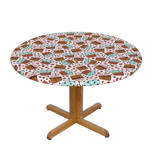 Wratle Runde Tischdecke, runde Tischdecke, Cupcake und Muffin von Wratle