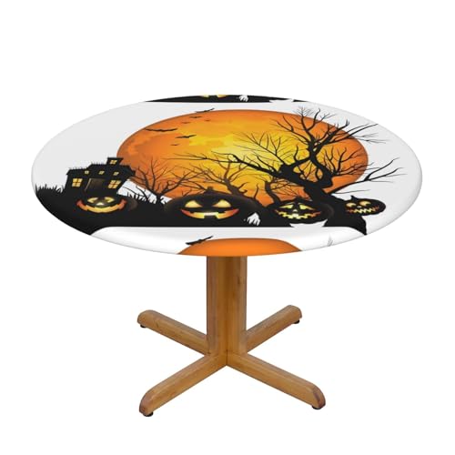 Wratle Runde Tischdecke, runde Tischdecke, Halloween-Kürbis von Wratle