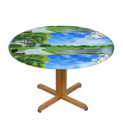 Wratle Runde Tischdecke, runde Tischdecke, Naturfarben von Wratle