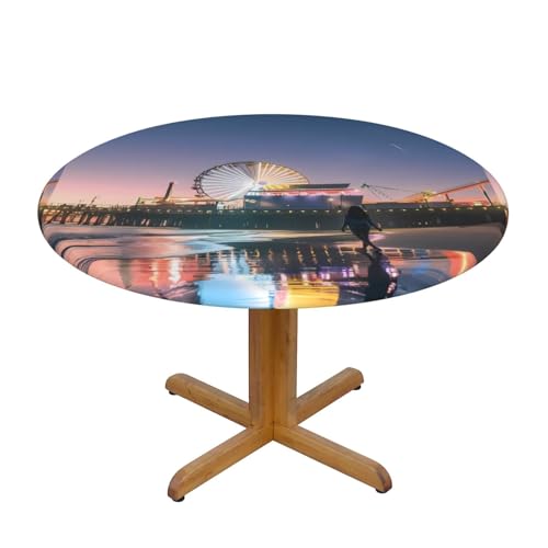Wratle Runde Tischdecke, runde Tischdecke, Pier-Lichter von Wratle