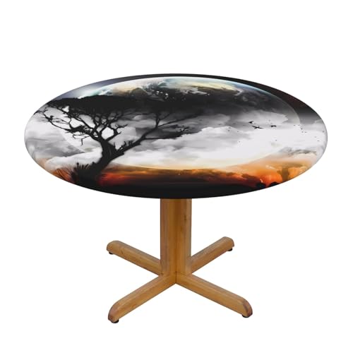 Wratle Runde Tischdecke, runde Tischdecke, Planetenansicht von Wratle