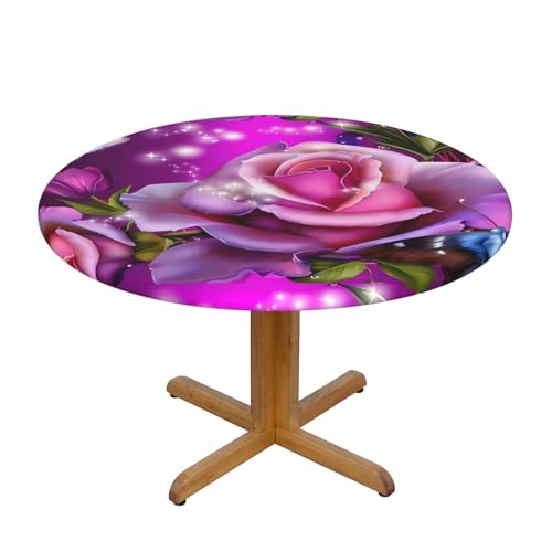 Wratle Runde Tischdecke, runde Tischdecke, Rosa und Schmetterlinge, Rosa von Wratle