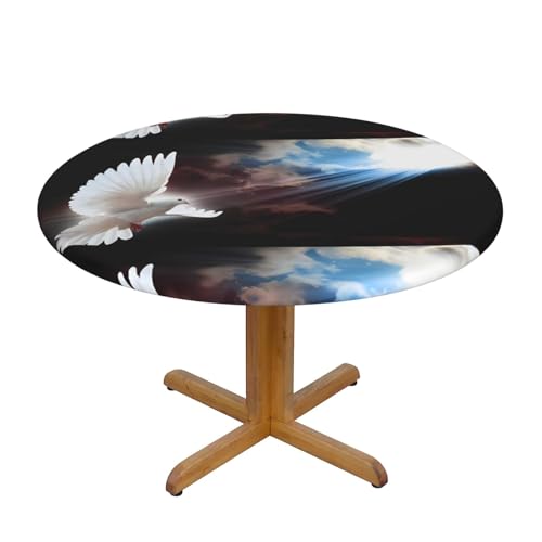 Wratle Runde Tischdecke, runde Tischdecke, Tauben-Sonnenkunst von Wratle