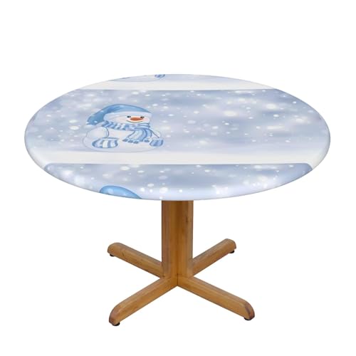 Wratle Runde Tischdecke, runde Tischdecke, Weihnachten, glücklicher Schneemann von Wratle