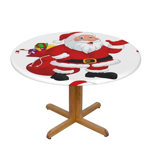 Wratle Runde Tischdecke, runde Tischdecke, Weihnachtsmann-Geschenke von Wratle