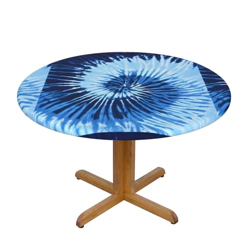 Wratle Runde Tischdecke, runde Tischdecke, abstrakte Batikfärbung von Wratle