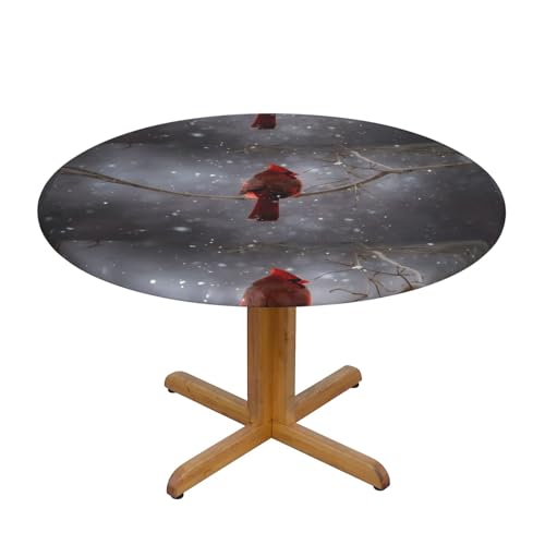 Wratle Runde Tischdecke, runde Tischdecke, roter Vogel von Wratle