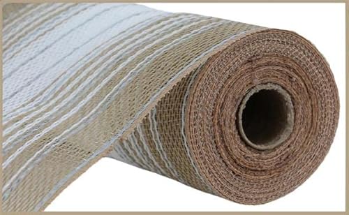 Kranzgeflecht aus künstlicher Jute, matt, gestreift, 26 cm x 9 m von Wreath & Bow Co.