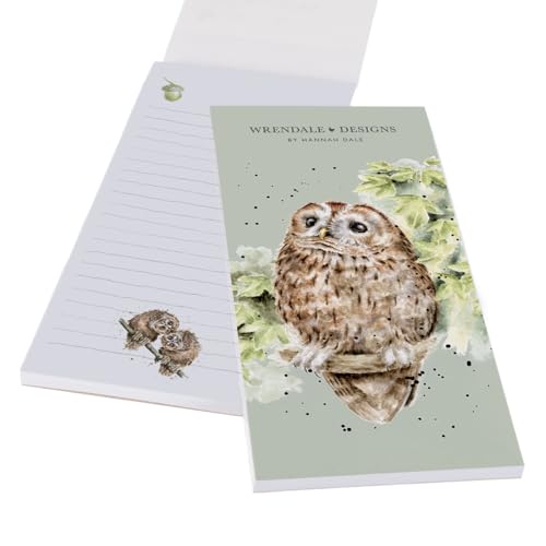 Wrendale Designs von Hannah Dale "Treetops" Euleneinkaufsblock von Wrendale Designs