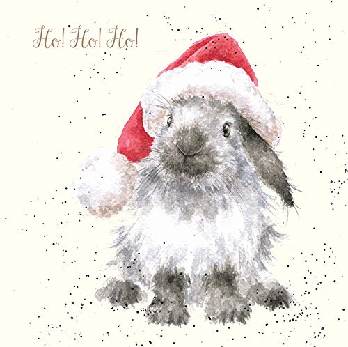 Wrendale Doppelkarte Weihnachten mit Umschlag, Ho! Ho! Ho!, Motiv Hase,15x15 cm Wrendale Doppelkarte Weihnachten mit Umschlag, Ho! Ho! Ho!, Motiv Hase,15x15 cm von Wrendale Designs