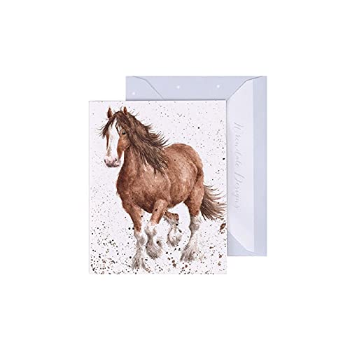 Wrendale - GE014 - Grußkarte, Doppelkarte mit Umschlag, Mini Karte, Nur für dich, Pferd, Feathers, 7,5cm x 9cm Wrendale - GE014 - Grußkarte, Doppelkarte mit Umschlag, Mini Karte, Nur für dich, Pferd, Feathers, 7,5cm x 9cm von Wrendale Designs