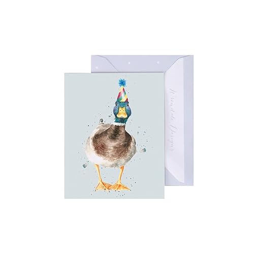 Wrendale - GE129- Grußkarte, Doppelkarte mit Umschlag, Mini Karte, Nur für dich, Ente, Conquackulations, 7,5cm x 9cm von Wrendale Designs