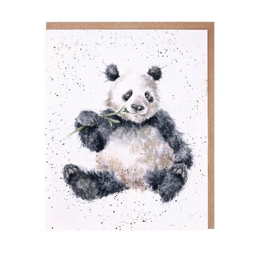 Wrendale - JZ025 - Doppelkarte mit Umschlag, Panda, Bamboozled, 17cm x 14cm von Wrendale Designs