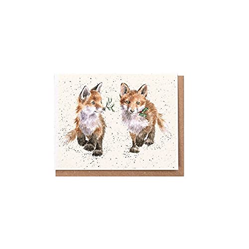 Wrendale - XGE007 - Weihnachten Grußkarte, Doppelkarte mit Umschlag, Mini Karte, Füchse, Glad tidings we bring, 7,2cm x 9cm Wrendale - XGE007 - Weihnachten Grußkarte, Doppelkarte mit Umschlag, Mini Karte, Füchse, Glad tidings we bring, 7,2cm x 9cm von Wrendale Designs