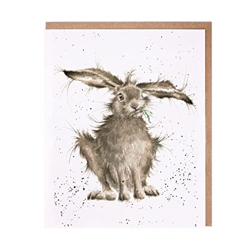 Wrendale - ACS052 - Grußkarte, Doppelkarte mit Umschlag, hare brained, Hase, The Country Set Karte, 17cm x 12,5cm von Wrendale