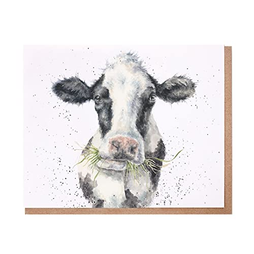 Wrendale - ACS139 - Grußkarte, Doppelkarte mit Umschlag, Kuh, milk maid, The Country Set Karte, 17cm x 12,5cm von Wrendale