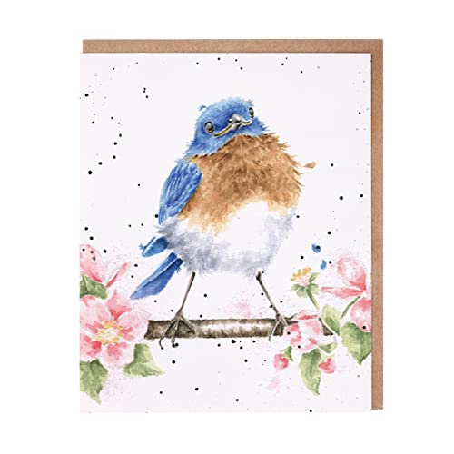 Wrendale - ACS163 - Grußkarte, Doppelkarte mit Umschlag, Vogel, the bluebird, The Country Set Karte, 17cm x 12,5cm von Wrendale Designs