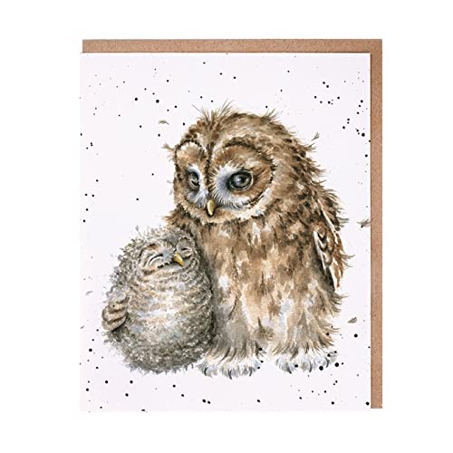 Wrendale - ACS167 - Grußkarte, Doppelkarte mit Umschlag, owlways by your side, Eulen, The Country Set Karte, 17cm x 12,5cm von Wrendale Designs