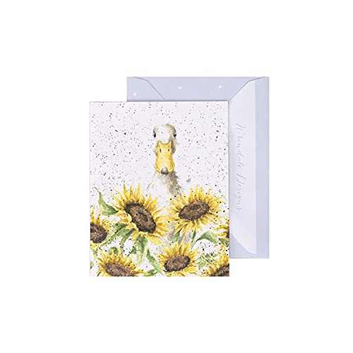 Wrendale - GE031 - Grußkarte, Doppelkarte mit Umschlag, Mini Karte, Gans, Sunshine, 7,5cm x 9cm von Wrendale Designs