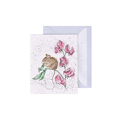 Wrendale - GE054 - Grußkarte, Doppelkarte mit Umschlag, Mini Karte, Nur für dich, Maus, The pea thief, 7,5cm x 9cm Wrendale - GE054 - Grußkarte, Doppelkarte mit Umschlag, Mini Karte, Nur für dich, Maus, The pea thief, 7,5cm x 9cm von Wrendale Designs
