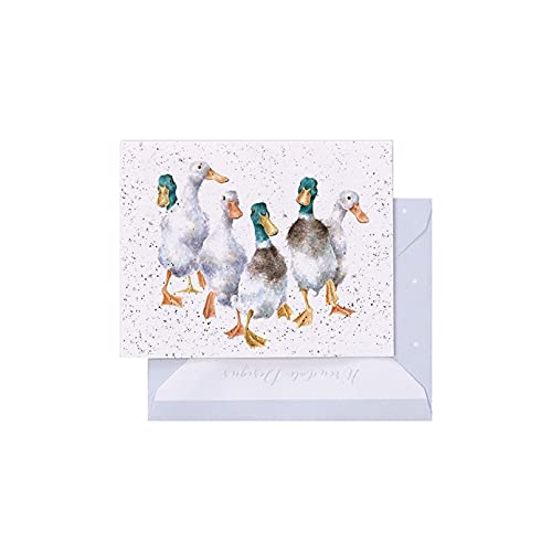 Wrendale - GE057 - Grußkarte, Doppelkarte mit Umschlag, Mini Karte, Nur für dich, Enten, Quackers, 7,5cm x 9cm von Wrendale