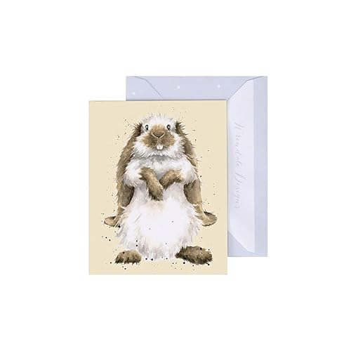 Wrendale - GE099 - Grußkarte, Doppelkarte mit Umschlag, Mini Karte, Nur für dich, Hase, earissitible, 7,5cm x 9cm von Wrendale