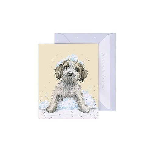 Wrendale - GE116 - Grußkarte, Doppelkarte mit Umschlag, Mini Karte, Nur für dich, Hund, Kissen, 7,5cm x 9cm von Wrendale