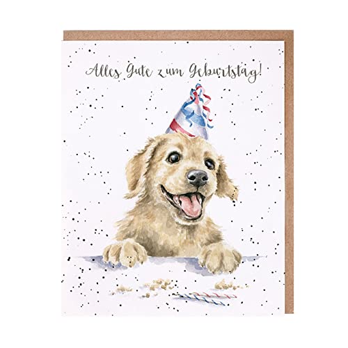 Wrendale - GOC049 - Grußkarte, Doppelkarte mit Umschlag, Hund, Alles Gute zum Geburtstag!, 17cm x 14cm von Wrendale