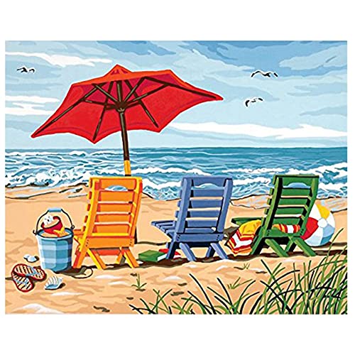 Wresetly Malen nach Zahlen für Erwachsene, Motiv: Strandkorb, Malen-nach-Zahlen, Malen-nach-Zahlen, Malen-nach-Zahlen, Acrylfarbe Wresetly Malen nach Zahlen für Erwachsene, Motiv: Strandkorb, Malen-nach-Zahlen, Malen-nach-Zahlen, Malen-nach-Zahlen, Acrylfarbe von Wresetly