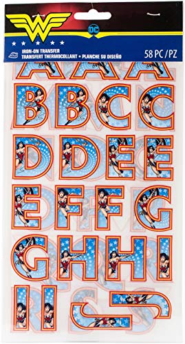 Wrights DC Comics Bügelbild Alphabet Transfer Blatt, Mehrfarbig, 14.98 X 28.19 X 0,17 cm von Wright's