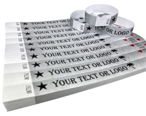 10 Silber Individuell Bedruckte Tyvek-Armbänder mit Ihrem Personalisierten Text/Logo für veranstaltungen, Partys, Festivals, ID 10 Silber Individuell Bedruckte Tyvek-Armbänder mit Ihrem Personalisierten Text/Logo für veranstaltungen, Partys, Festivals, ID von Wrist Magic Studio