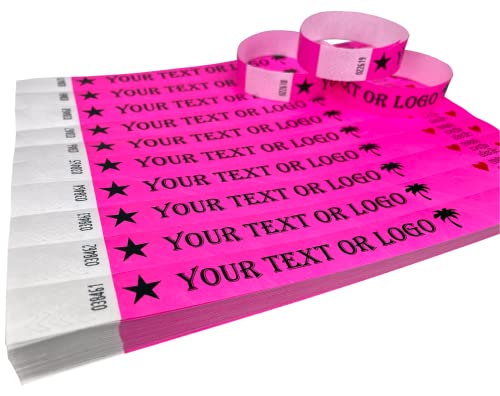 200 Neon Rosa Individuell Bedruckte Tyvek-Armbänder mit Ihrem Personalisierten Text/Logo für veranstaltungen, Partys, Festivals, ID 200 Neon Rosa Individuell Bedruckte Tyvek-Armbänder mit Ihrem Personalisierten Text/Logo für veranstaltungen, Partys, Festivals, ID von Wrist Magic Studio