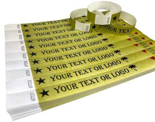 2000 Gold Individuell Bedruckte Tyvek-Armbänder mit Ihrem Personalisierten Text/Logo für veranstaltungen, Partys, Festivals, ID 2000 Gold Individuell Bedruckte Tyvek-Armbänder mit Ihrem Personalisierten Text/Logo für veranstaltungen, Partys, Festivals, ID von Wrist Magic Studio