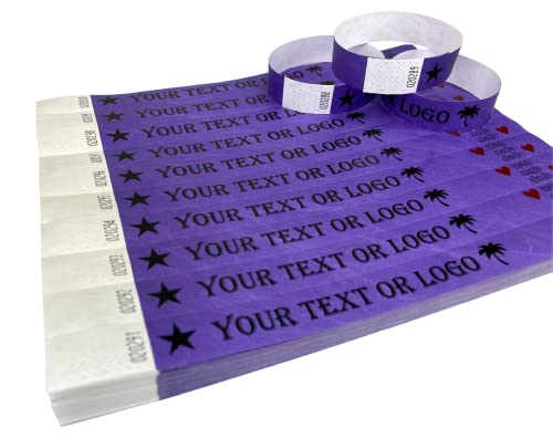 2000 Lila Individuell Bedruckte Tyvek-Armbänder mit Ihrem Personalisierten Text/Logo für veranstaltungen, Partys, Festivals, ID 2000 Lila Individuell Bedruckte Tyvek-Armbänder mit Ihrem Personalisierten Text/Logo für veranstaltungen, Partys, Festivals, ID von Wrist Magic Studio