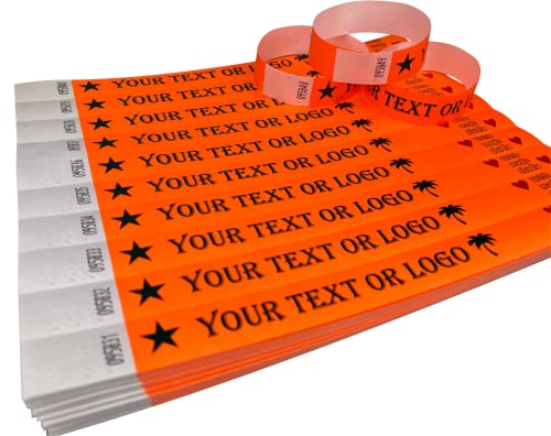 2000 Neon Orange Individuell Bedruckte Tyvek-Armbänder mit Ihrem Personalisierten Text/Logo für veranstaltungen, Partys, Festivals, ID 2000 Neon Orange Individuell Bedruckte Tyvek-Armbänder mit Ihrem Personalisierten Text/Logo für veranstaltungen, Partys, Festivals, ID von Wrist Magic Studio