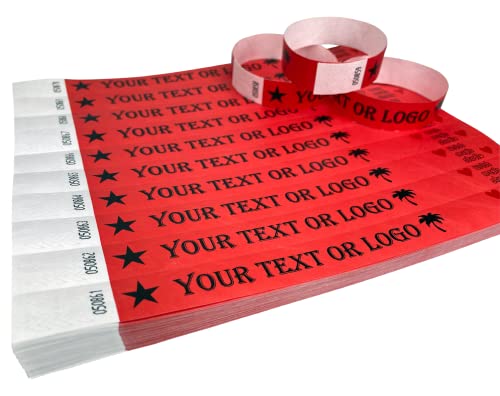2000 Rot Individuell Bedruckte Tyvek-Armbänder mit Ihrem Personalisierten Text/Logo für veranstaltungen, Partys, Festivals, ID 2000 Rot Individuell Bedruckte Tyvek-Armbänder mit Ihrem Personalisierten Text/Logo für veranstaltungen, Partys, Festivals, ID von Wrist Magic Studio