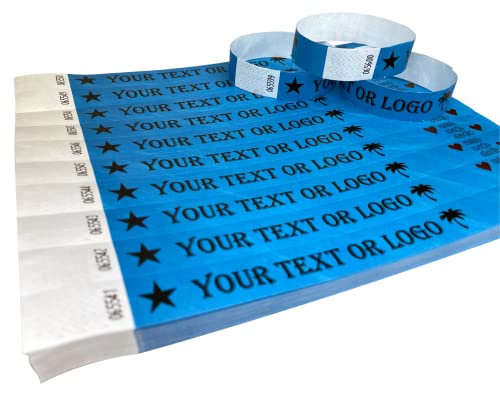 5000 Neonblau Individuell Bedruckte Tyvek-Armbänder mit Ihrem Personalisierten Text/Logo für veranstaltungen, Partys, Festivals, ID 5000 Neonblau Individuell Bedruckte Tyvek-Armbänder mit Ihrem Personalisierten Text/Logo für veranstaltungen, Partys, Festivals, ID von Wrist Magic Studio