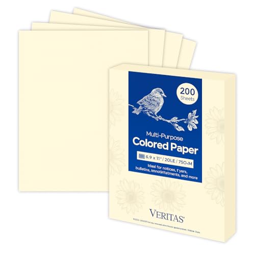 WritePads Veritas farbiges Kopierpapier, cremefarben, Mehrzweckpapier, farbiges Druckerpapier, 21,6 x 27,9 cm, 9 kg/75 g/m², cremefarben, 200 Blatt, hergestellt in den USA WritePads Veritas farbiges Kopierpapier, cremefarben, Mehrzweckpapier, farbiges Druckerpapier, 21,6 x 27,9 cm, 9 kg/75 g/m², cremefarben, 200 Blatt, hergestellt in den USA von WritePads