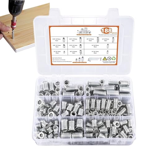 Hardware Nuts Sets, Assortment Kit for Wood Furniture, Carbon Steel Home Hardware Organizer, Bolt Fasteners with Hex Spanner, Ideal for Fiberboard, Plywood, Pine Furniture Assembly and Repairs Hardware Nuts Sets, Assortment Kit for Wood Furniture, Carbon Steel Home Hardware Organizer, Bolt Fasteners with Hex Spanner, Ideal for Fiberboard, Plywood, Pine Furniture Assembly and Repairs von Wrohto