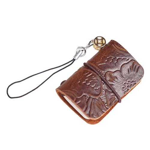 Leder-Notizbuch, 64 nummerierte Seiten, Taschenformat, 15 g, kompaktes Leder-Schreibheft für Männer und Frauen, ideal für Arbeit, Reisen und tägliche Notizen, 5 x 3 cm Leder-Notizbuch, 64 nummerierte Seiten, Taschenformat, 15 g, kompaktes Leder-Schreibheft für Männer und Frauen, ideal für Arbeit, Reisen und tägliche Notizen, 5 x 3 cm von Wrohto