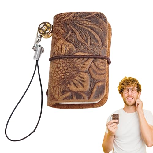 Leder-Notizbuch, 64 nummerierte Seiten, Taschenformat, 15 g, kompaktes Leder-Schreibheft für Männer und Frauen, ideal für Arbeit, Reisen und tägliche Notizen, 5 x 3 cm Leder-Notizbuch, 64 nummerierte Seiten, Taschenformat, 15 g, kompaktes Leder-Schreibheft für Männer und Frauen, ideal für Arbeit, Reisen und tägliche Notizen, 5 x 3 cm von Wrohto
